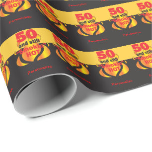 Papier Cadeau 50 et toujours anniversaire chaud de Smokin  