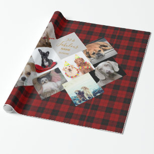 Papier Cadeau 50e 40e 60e PHOTO Collage Buffalo Plaqué Nommé