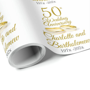 Papier Cadeau 50e anniversaire du Mariage