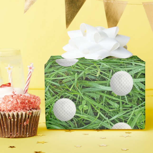 Papier Cadeau 55e anniversaire Ballons de golf sur papier d'enve (Fête d'anniversaire)