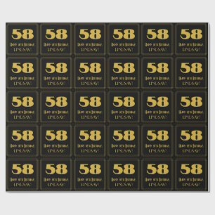 Papier Cadeau 58e anniversaire - Art Déco Inspiré Look "58" & No