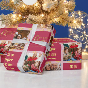 Papier Cadeau 5 votre photo Joyeux Noël.