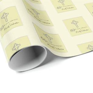 Papier Cadeau 60e anniversaire de la Croix bossée du prêtre