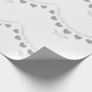 Papier Cadeau 60e anniversaire de mariage Diamond conception de