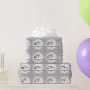 Papier Cadeau 60e anniversaire de Mariage papier d'emballage
