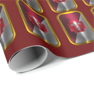 Papier Cadeau 62e Brigade Médicale « Fier et inébranlable » Wrap