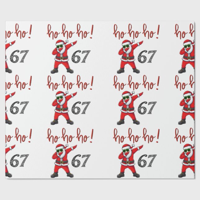 Papier Cadeau 67 Dabbing Christmas Santa  (Couture)
