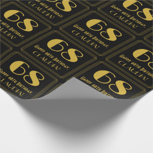 Papier Cadeau 68e anniversaire ~ Look inspiré d'Art Déco "68", N