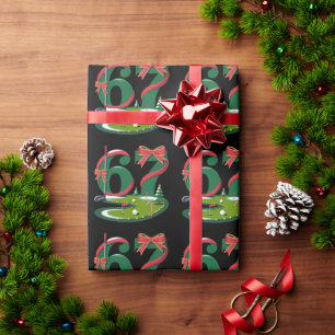 Papier Cadeau 6 7 Six Seven Golf Gen Z Alpha Mème Xmas Golfing