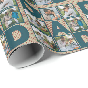 Papier Cadeau 6 Collage photo pour Fête des pères ou anniversair