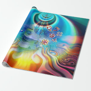 Papier Cadeau 6 Langue de la lumière Symboles Chakra Base