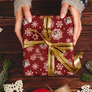 Papier Cadeau 6 Pic Custom Rose Gold Parties scintillant Snowfla