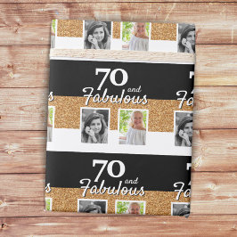Papier Cadeau 70 et Fabulous Gold Parties scintillant 2 Photo 70