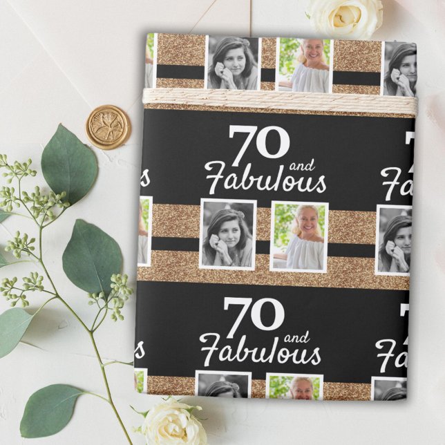 Papier Cadeau 70 et Fabulous Gold Parties scintillant 2 Photo 70 (Créateur téléchargé)