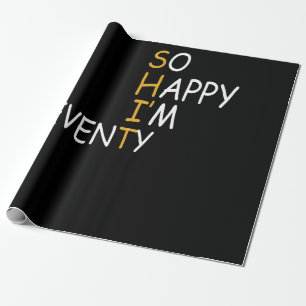Papier Cadeau 70e anniversaire 1952 70 ans Joyeux Je suis Soixan