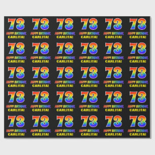 Papier Cadeau 73e anniversaire : audacieux, amusant, simple, arc