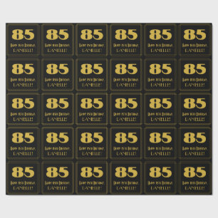 Papier Cadeau 85e anniversaire - Art Déco Inspiré Look "85" & No