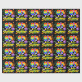 Papier Cadeau 87e anniversaire : Fun Fireworks, Rainbow Look # "
