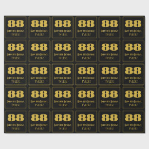 Papier Cadeau 88e anniversaire - Art Déco Inspiré Look "88" & No