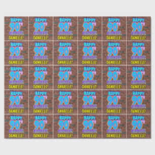 Papier Cadeau 90e anniversaire : Amusant, Graffiti urbain inspir