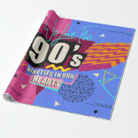 90s and 80s poster. We Love The 90's. Retro style 