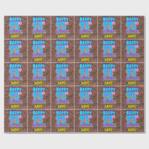 Papier Cadeau 93e anniversaire : Amusant, Graffiti urbain inspir