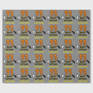 Papier Cadeau 93e anniversaire : Thème d'Halloween Éffrayant, No