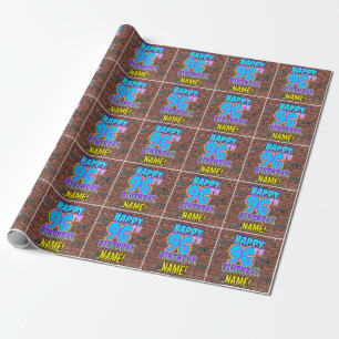 Papier Cadeau 96e anniversaire : Amusant, Graffiti urbain inspir