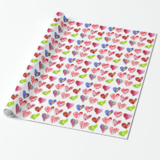 Papier Cadeau 9 Love Hearts Designs