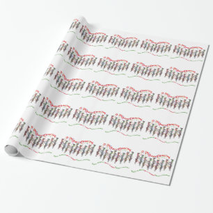 Papier Cadeau 9 Milkers Dansant Chèvre Papier d'enveloppement de