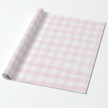 Papier cadeau à carreaux gingham rose simple