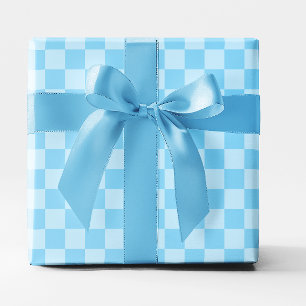 Papier Cadeau À damiers Bébé bleu