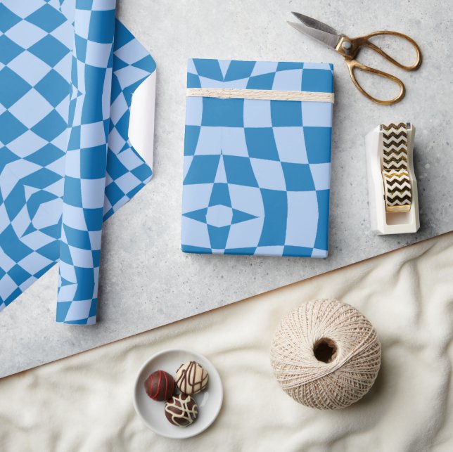 Papier Cadeau À damiers Motif dérangé (Artisanat)