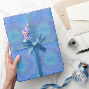 Papier Cadeau à damiers motif net 01 LBlue BG