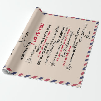Papier Cadeau À Mon Fils Don, Maman Et Fils, Lettre D'Amour À So