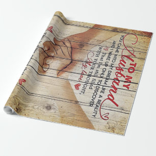 Papier Cadeau À mon mari présent Nouveau Décor