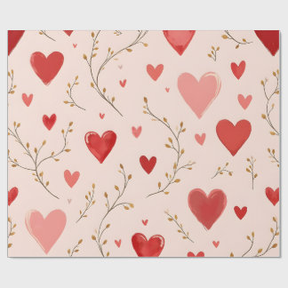 Papier cadeau à motif de cœur de la Saint-Valentin