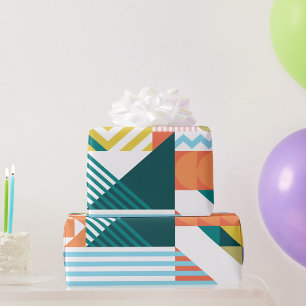 Papier Cadeau à Motif de Forme Coloré