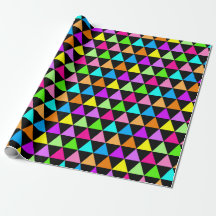 Papier cadeau à motif groovy triangle brillant