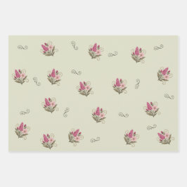 Papier cadeau à plat, lot de 3