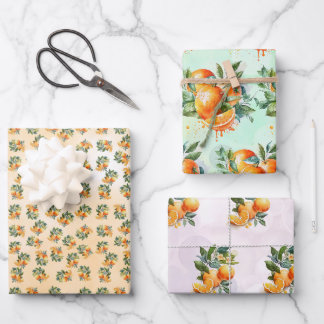 Papier cadeau à plat, lot de 3. Enveloppe cadeau.