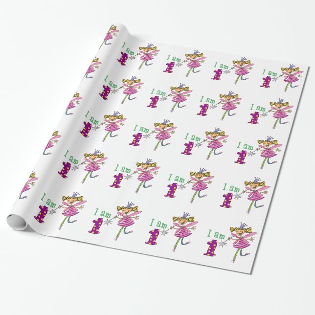 Papier Cadeau Ă?re fille heureuse d'anniversaire (fée rose de (Déroulé)