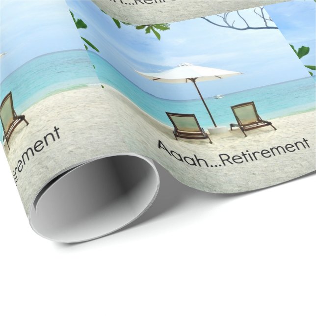 Papier Cadeau Aaah... retraite (Coin rond)