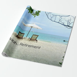 Papier Cadeau Aaah...retraite, Détente à la plage