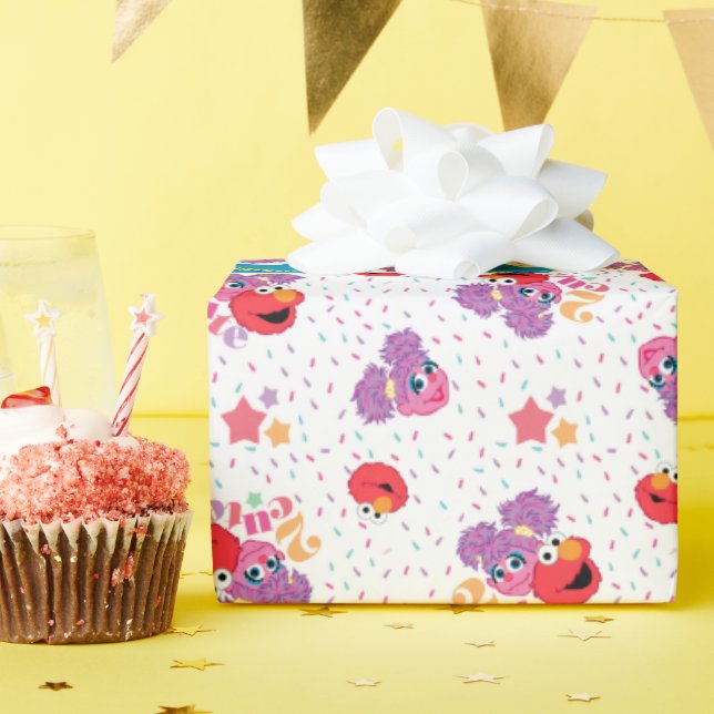 Papier Cadeau Abby Et Elmo 2 Motif (Fête d'anniversaire)
