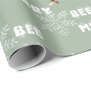 Papier Cadeau Abeille Joyeux Snowflakes Dreamy Envelopper du pap