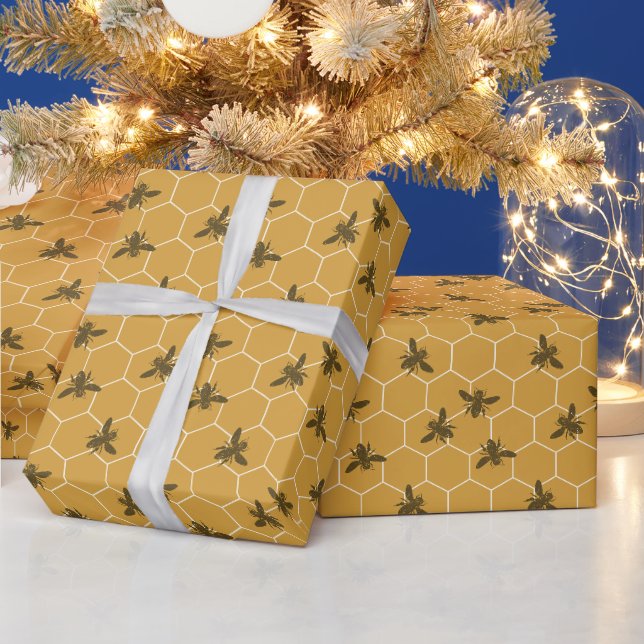 Papier Cadeau Abeilles à miel Amber (Vacances)