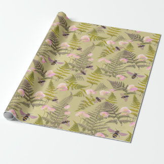 Papier Cadeau Abejas y hojas de helecho