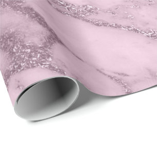 Papier Cadeau Abrégé sur de marbre mauve Metalli pierre de