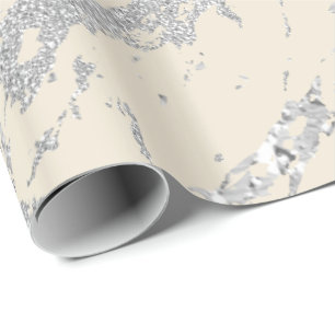 Papier Cadeau Abrégé sur en ivoire de marbre courses de gris
